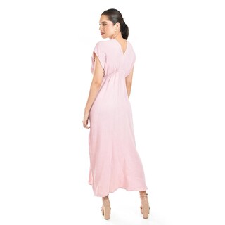 Foto 3 | Maxi Vestido De Algodon Roman Fashion /juvenil, 4365 (rosa Palo) Rosa