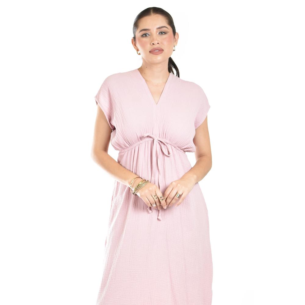 Foto 5 pulgar | Maxi Vestido De Algodon Roman Fashion /juvenil, 4365 (rosa Palo) Rosa