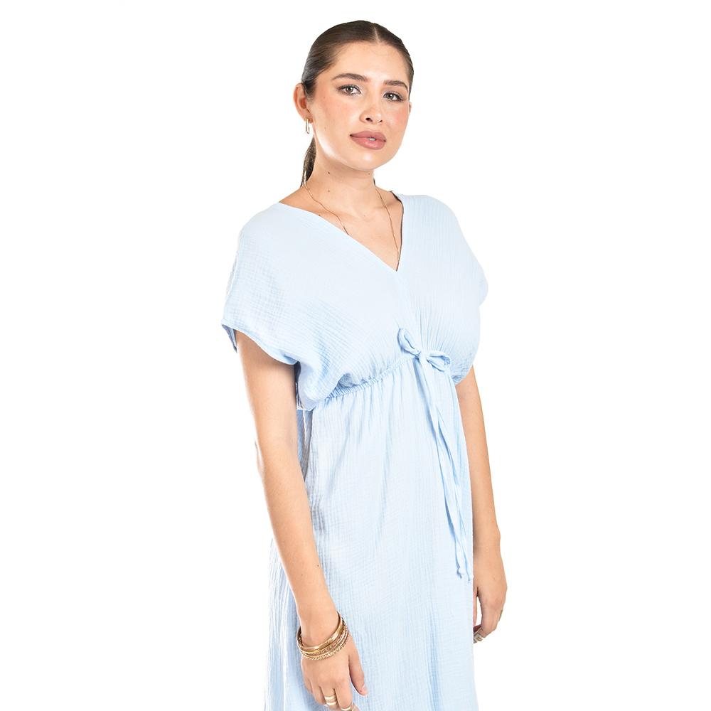 Foto 4 | Maxi Vestido De Algodon Roman Fashion /juvenil, 4365 (azul Cielo) Azul Cielo