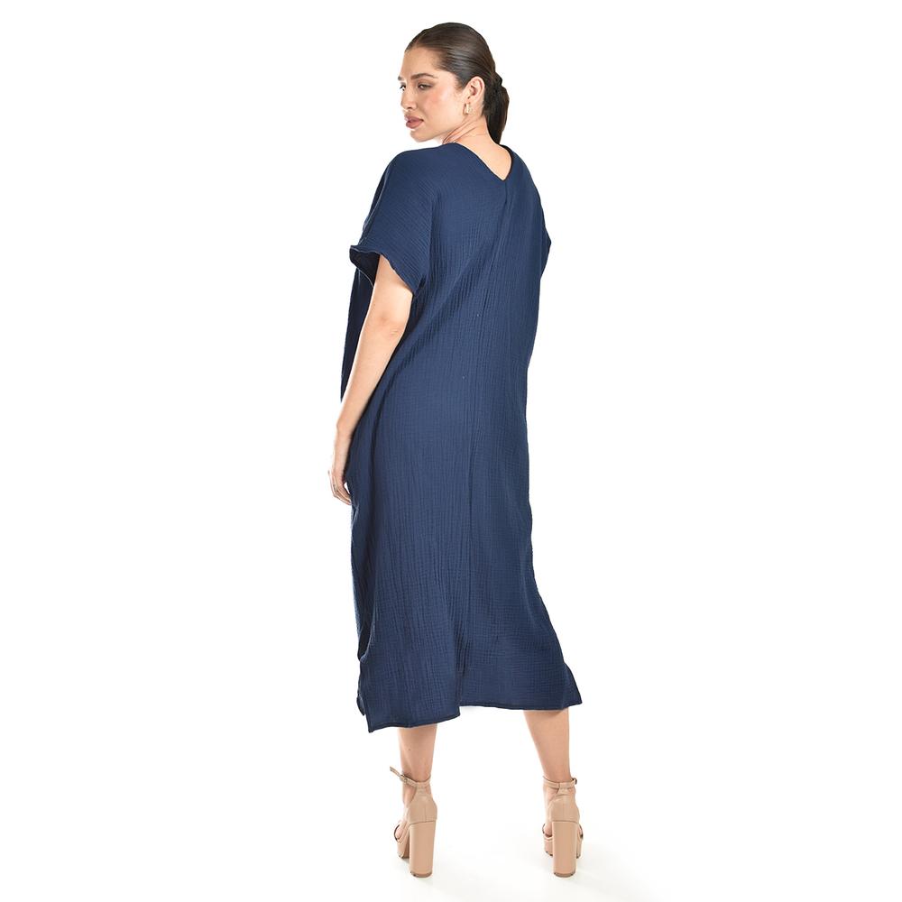 Foto 4 pulgar | Vestido De Algodon Con Bolsillos Roman Fashion /juvenil, 4363 (azul Marino) Azul Marino