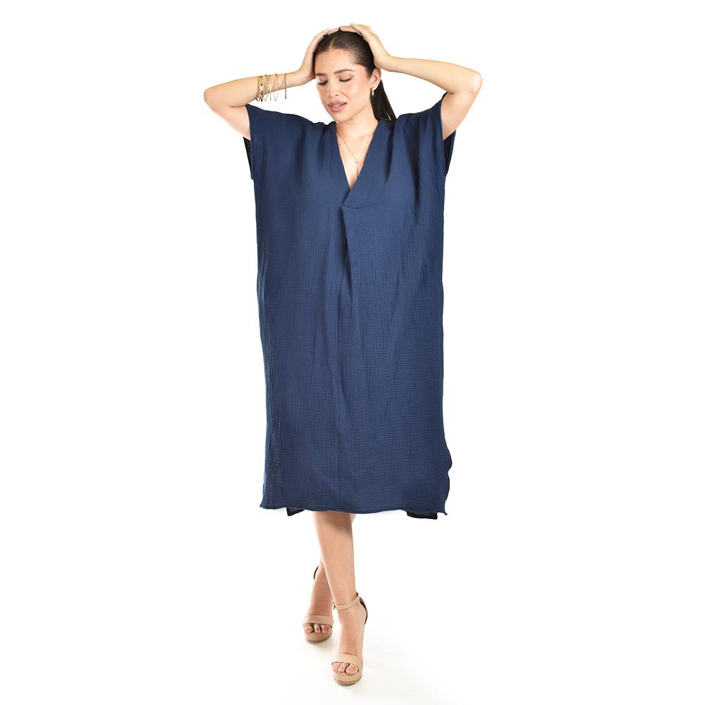 Foto 5 pulgar | Vestido De Algodon Con Bolsillos Roman Fashion /juvenil, 4363 (azul Marino) Azul Marino