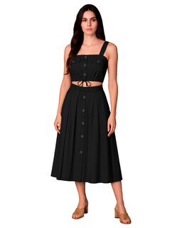 Foto 1 | Conjunto Mujer Top Y Falda Ocean Point Con Botones Frontales Y Cintura Anudada