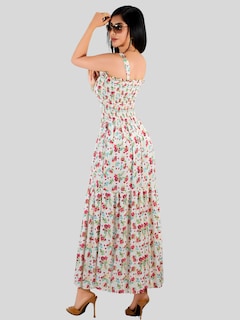 Foto 3 | Vestido Maxi Casual Mujer Largo Ves-1027 Blanco D2 Cómodo De Tirantes