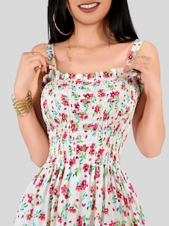 Foto 7 | Vestido Maxi Casual Mujer Largo Ves-1027 Blanco D2 Cómodo De Tirantes