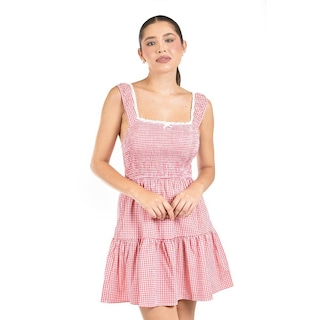 Foto 4 | Vestido Estilo Campirano Roman Fashion /juvenil 5861 (rojo) Rojo