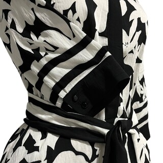 Foto 5 | Vestido Estampado Negro/hueso Con Cinturón Mussi