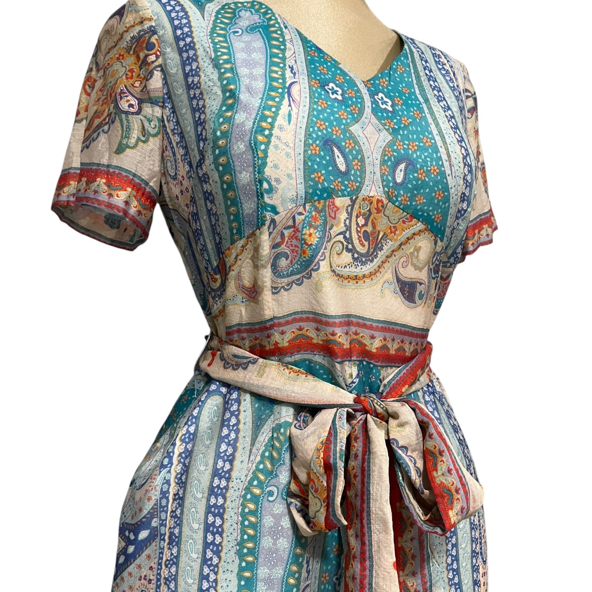 Foto 5 pulgar | Vestido Estampado Multicolor Con Cinturón Mussi