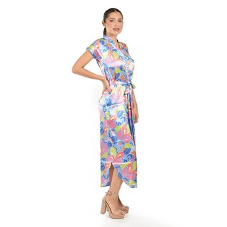 Foto 2 | Maxi Vestido De Satín /juvenil 3167 (multicolor) Multicolor