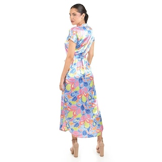 Foto 3 | Maxi Vestido De Satín /juvenil 3167 (multicolor) Multicolor