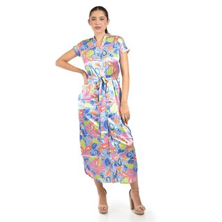 Foto 5 | Maxi Vestido De Satín /juvenil 3167 (multicolor) Multicolor