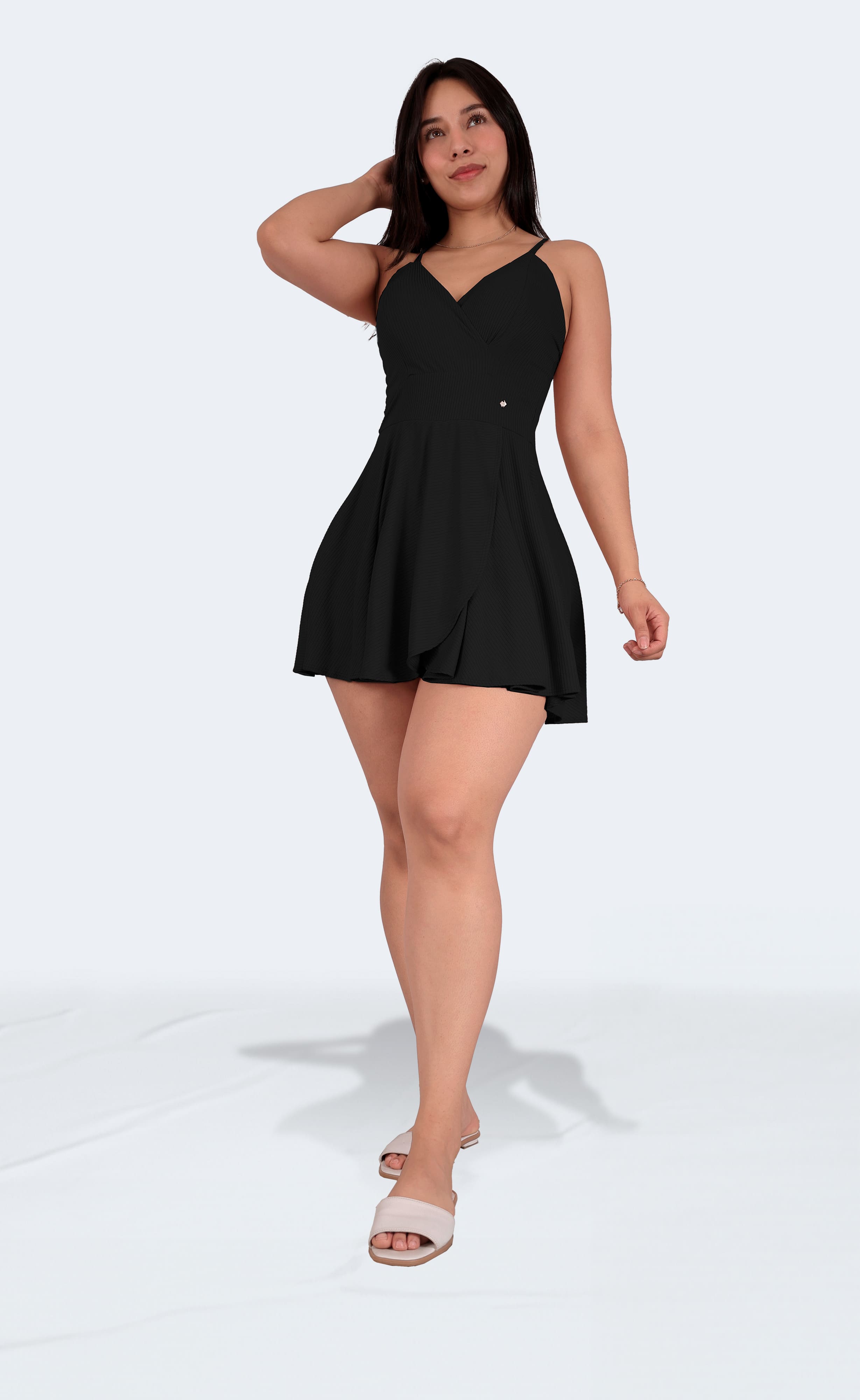 Foto 4 pulgar | Jumper Vestido Casual Falda Short Corto Mujer Sea Brazil