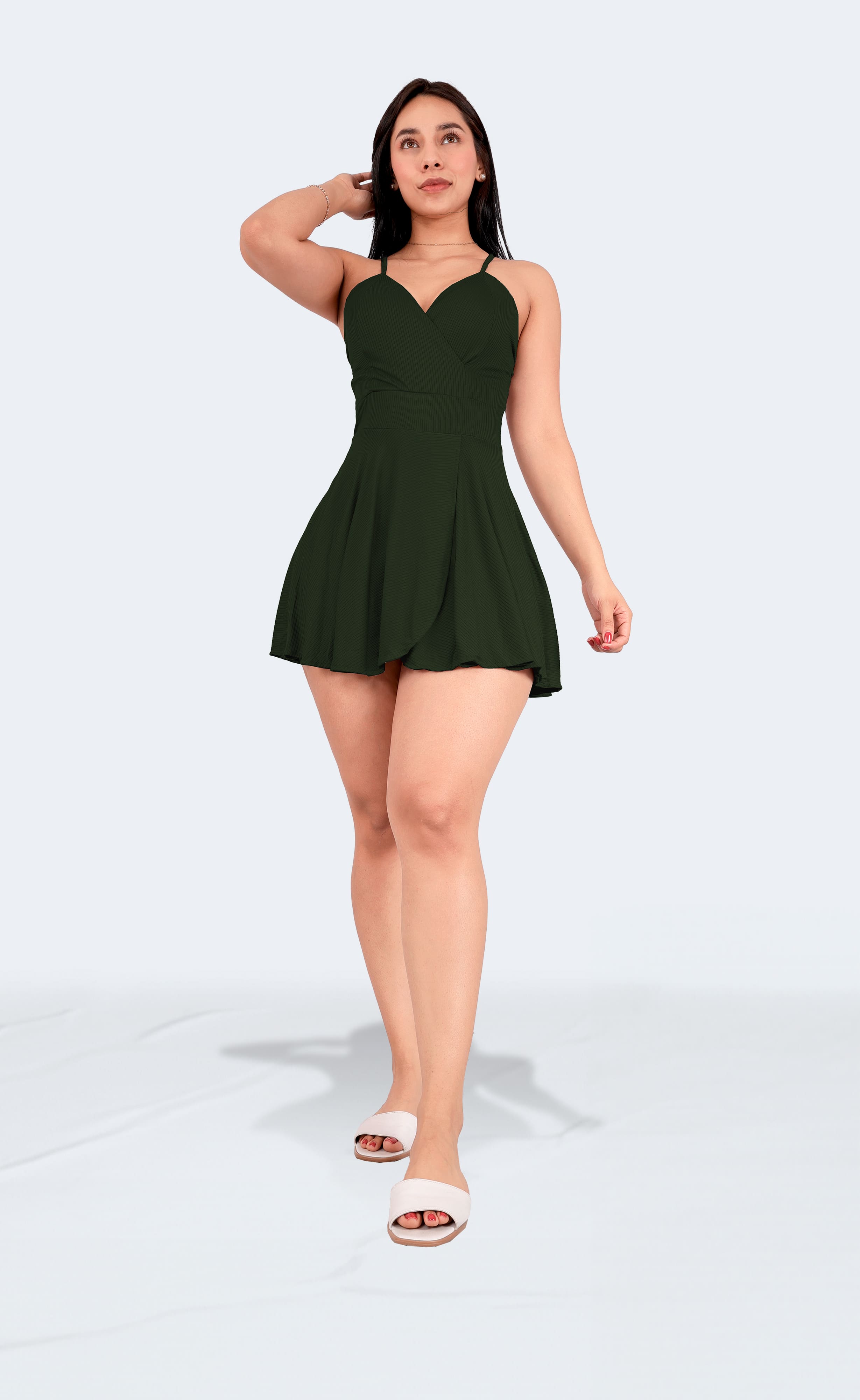 Foto 4 | Jumper Vestido Casual Falda Short Corto Mujer Sea Brazil