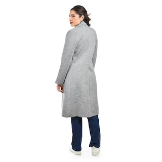 Foto 3 | Abrigo Largo Roman Fashion /juvenil 1680 (gris Con Textura) Gris