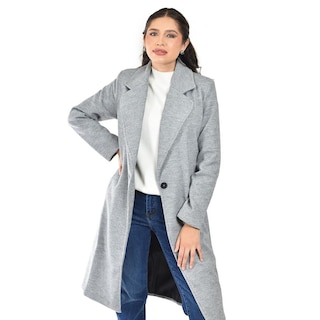 Foto 4 | Abrigo Largo Roman Fashion /juvenil 1680 (gris Con Textura) Gris