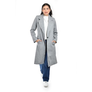 Foto 6 | Abrigo Largo Roman Fashion /juvenil 1680 (gris Con Textura) Gris