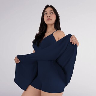 Foto 2 | Jumper Vestido Casual Mujer Short Falda Azul Marino Sea Brazil