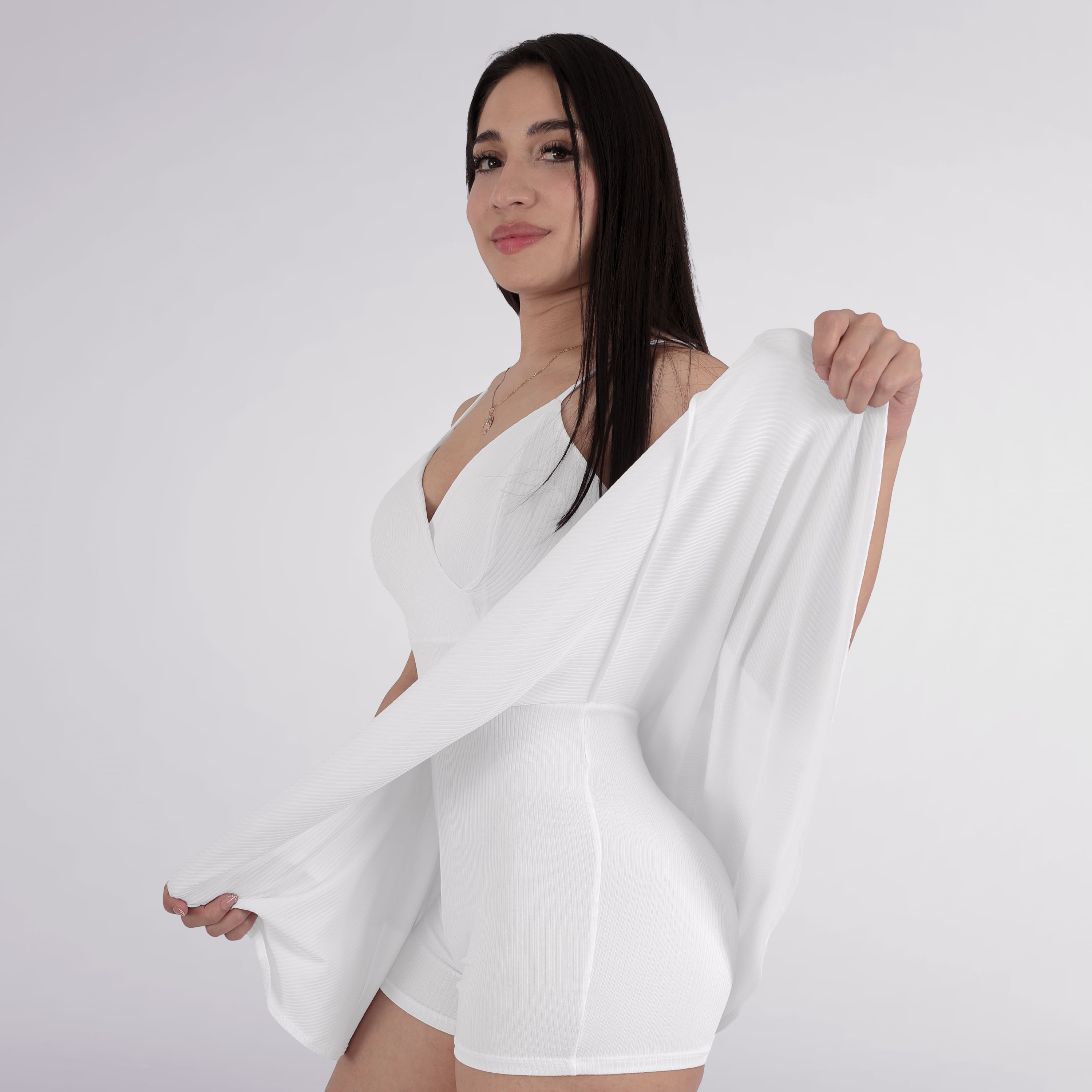 Foto 3 pulgar | Jumper Vestido Casual Mujer Short Falda Hueso Sea Brazil