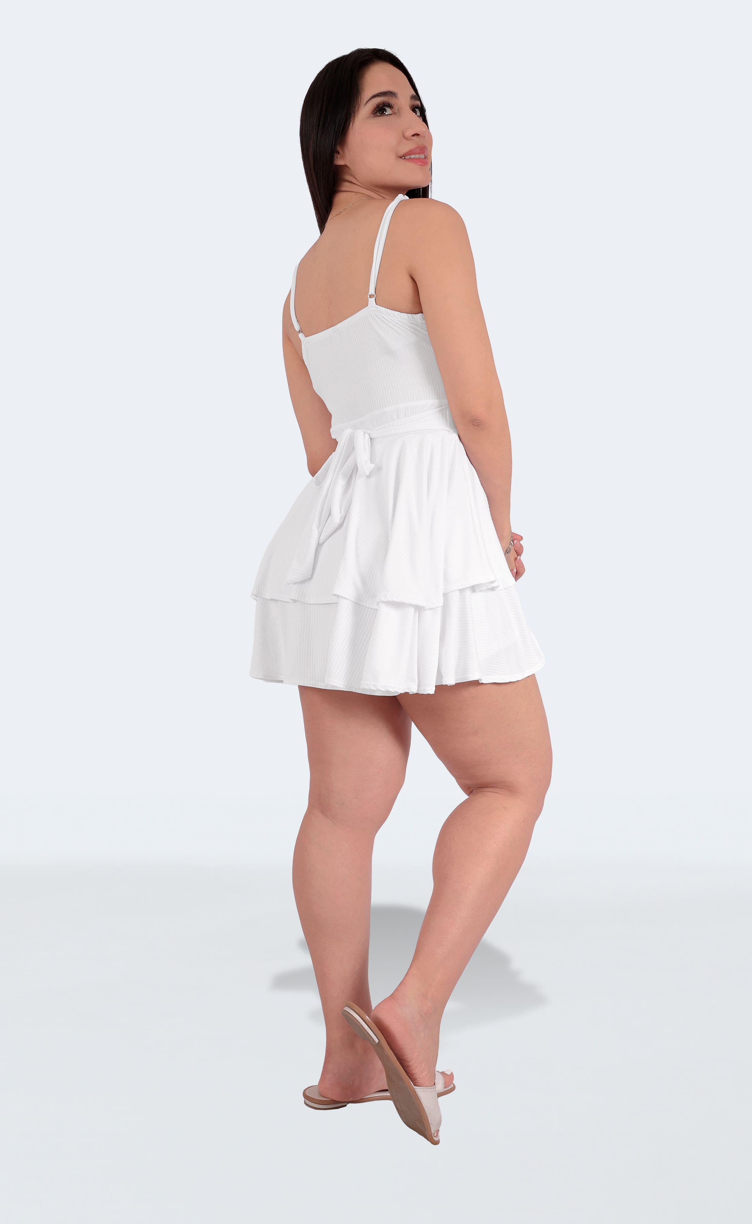 Foto 5 pulgar | Jumper Vestido Casual Mujer Short Falda Hueso Sea Brazil
