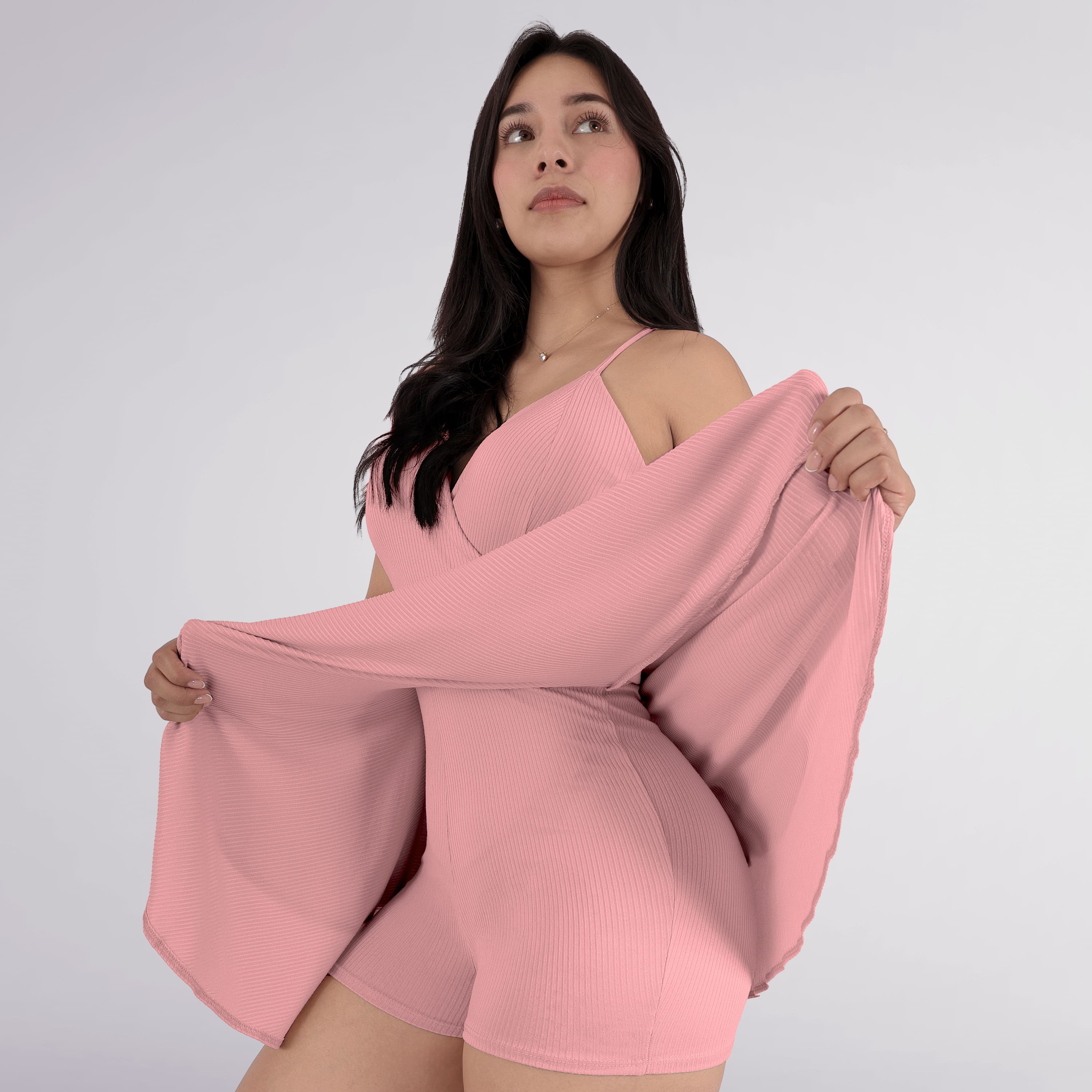 Foto 3 pulgar | Jumper Vestido Casual Mujer Short Falda Rosa Sea Brazil
