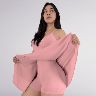 Foto 2 | Jumper Vestido Casual Mujer Short Falda Rosa Sea Brazil