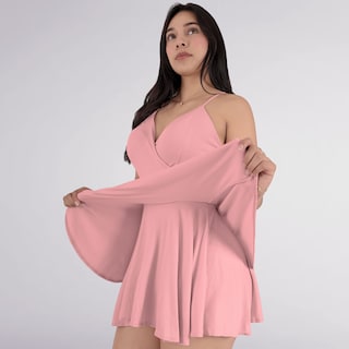Foto 3 | Jumper Vestido Casual Mujer Short Falda Rosa Sea Brazil