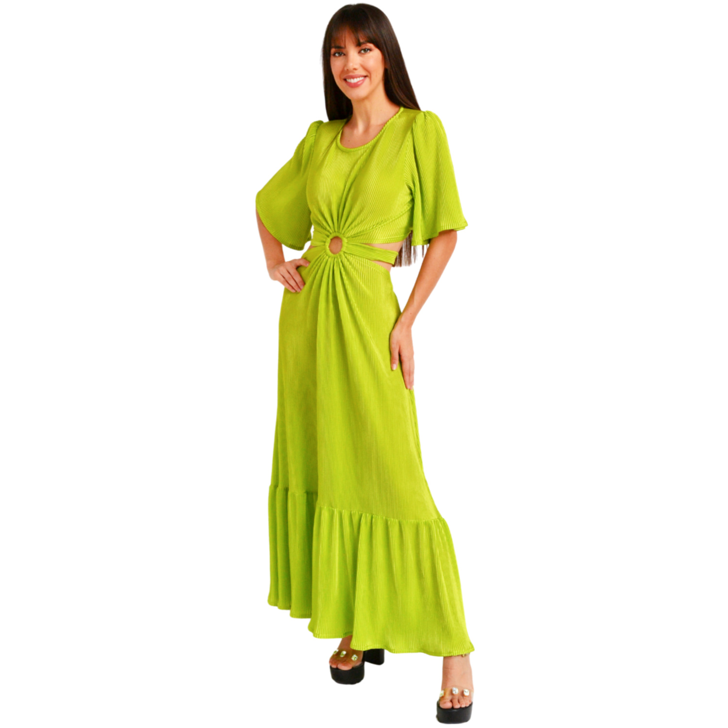 Foto 5 | Vestido Roman Fashion color Verde para Mujer