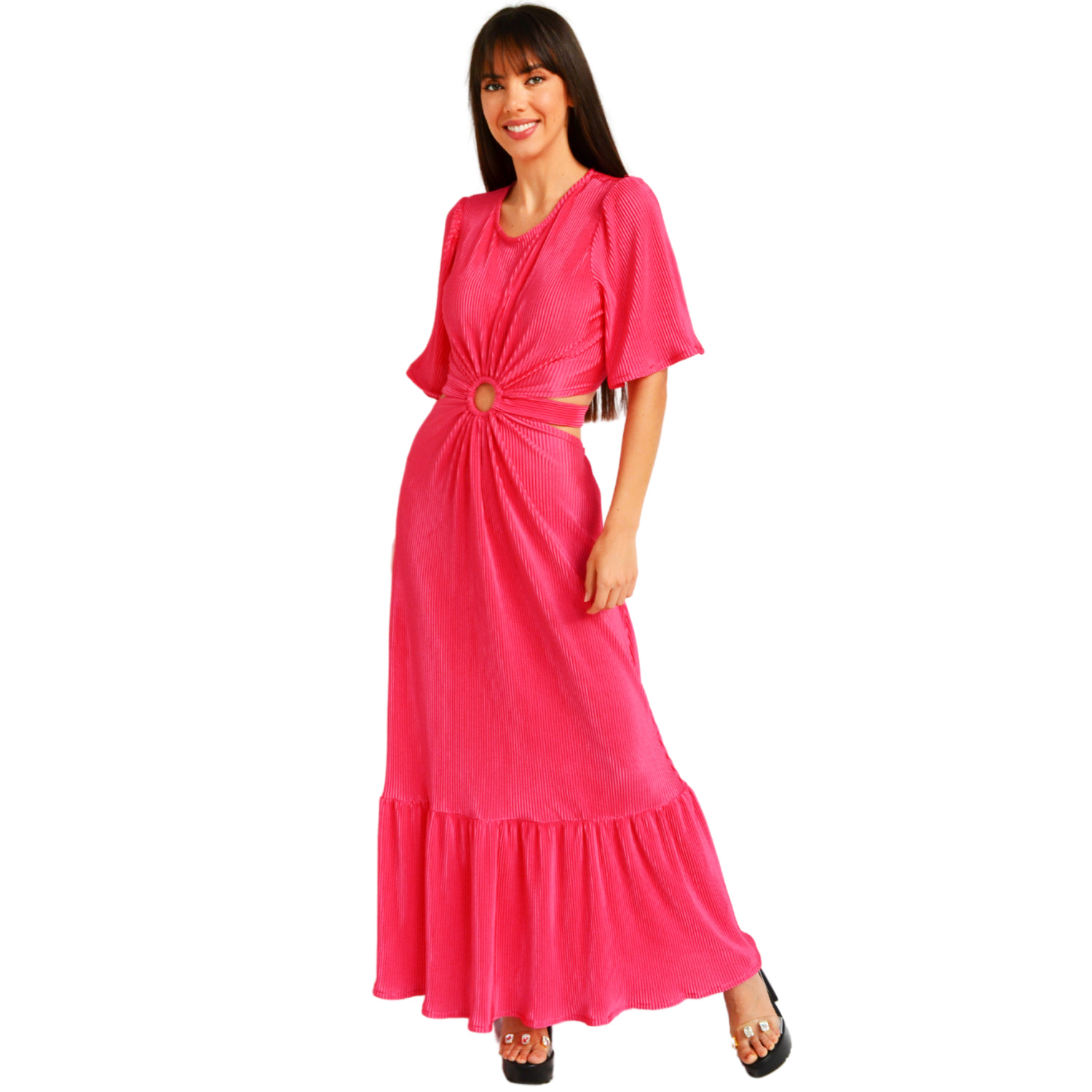 Foto 5 | Vestido Roman Fashion color Rosa para Mujer