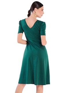 Foto 2 | Vestido Devendi color Verde Midi Con Botones