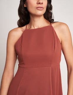 Foto 3 | Vestido Devendi Color Shedron Largo Halter