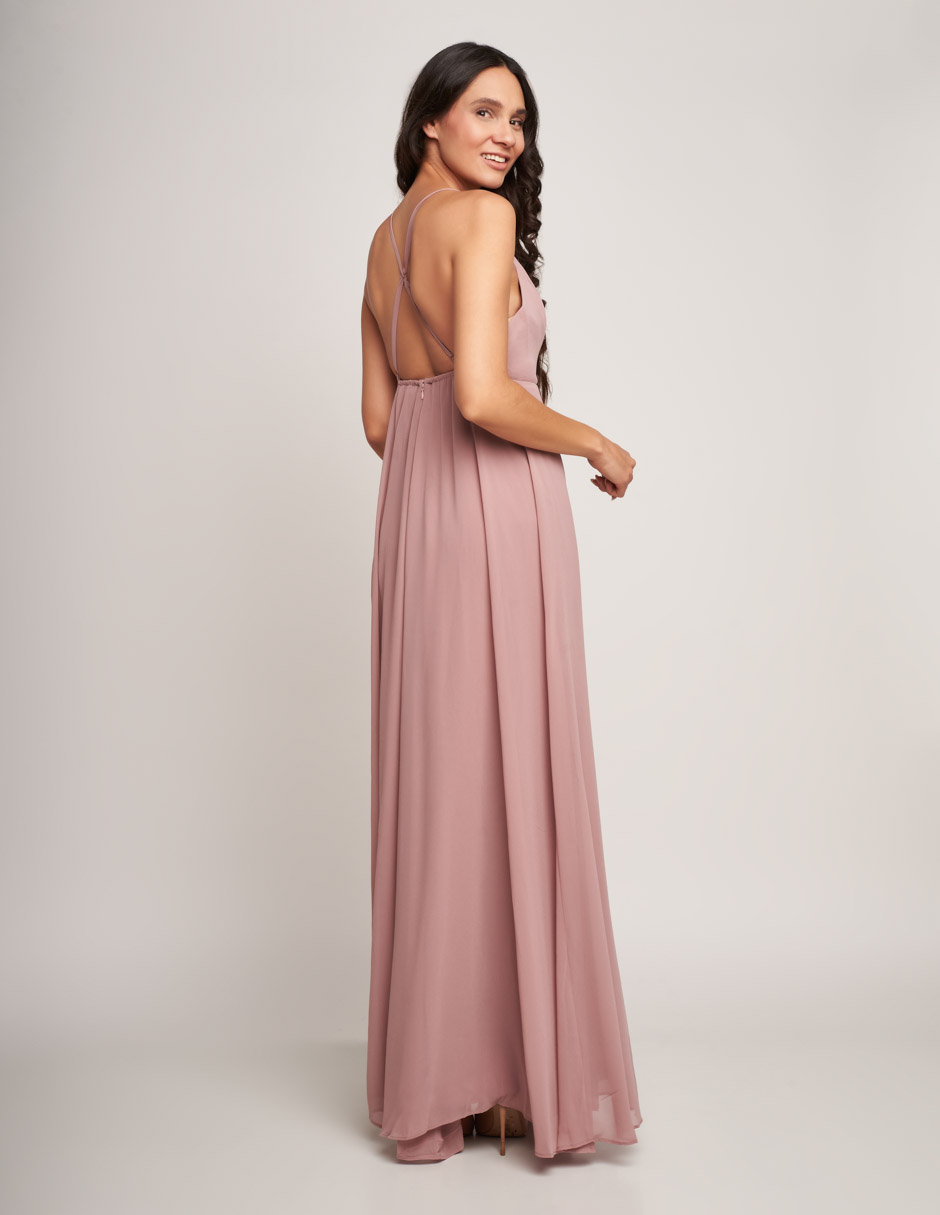 Foto 2 | Vestido Devendi Rosa Largo Halter para Mujer