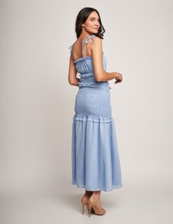 Foto 2 | Vestido Devendi Color Azul Smock