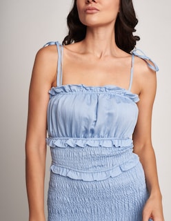 Foto 3 | Vestido Devendi Color Azul Smock