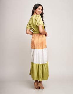 Foto 2 | Vestido Devendi Multicolor Satinado