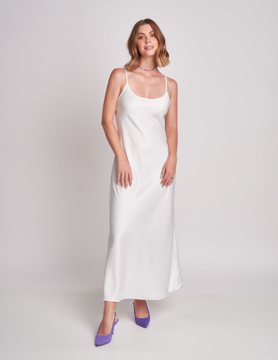 Foto 1 | Vestido Devendi Blanco para Mujer