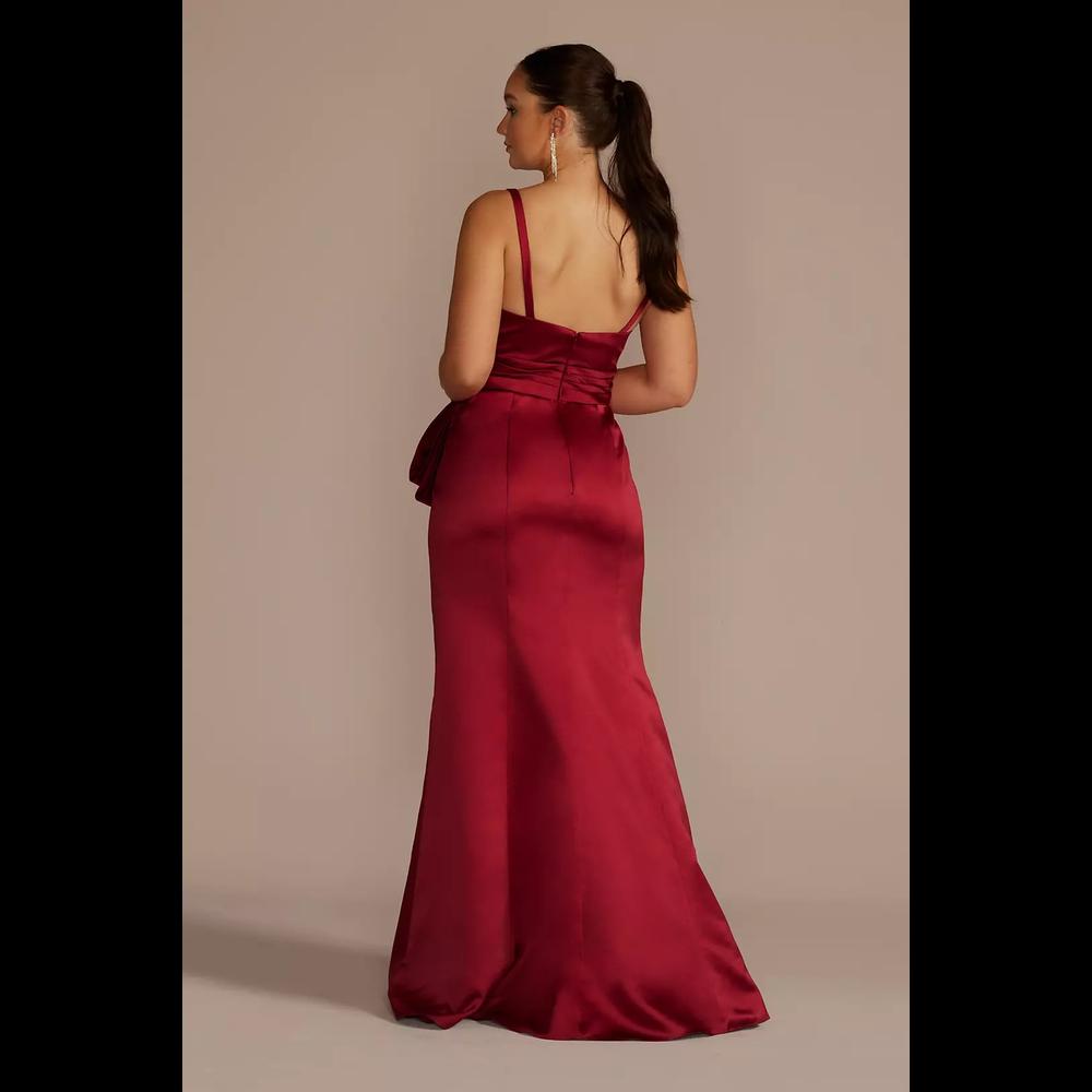 Foto 3 pulgar | Vestido Largo Escote V David's Bridal Rojo