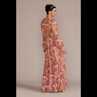 Foto 2 | Vestido de Fiesta Ilusión Estampado para Mujer