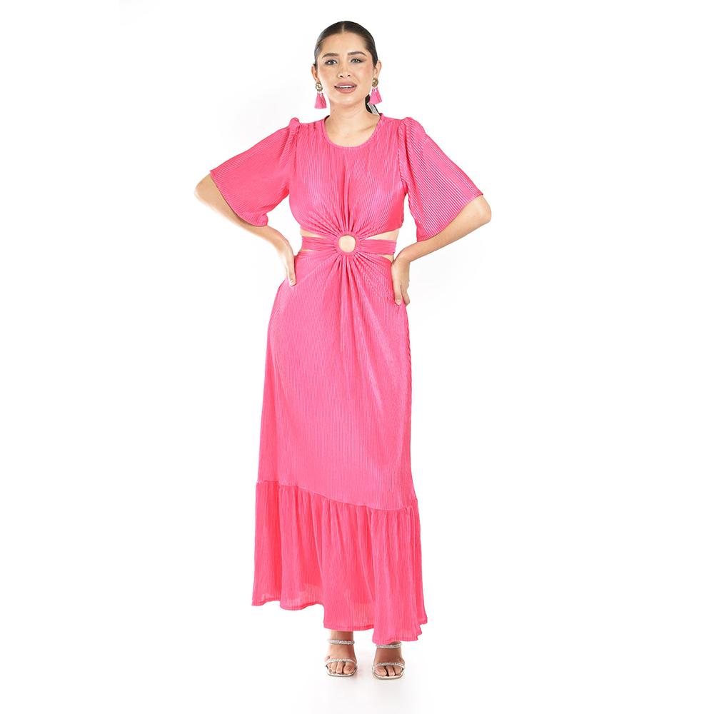 Vestido Plisado Roman Fashion /juvenil, 738 (fiusha) Fucsia $1,199