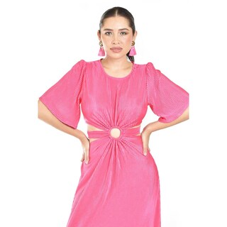Foto 4 | Vestido Plisado Roman Fashion /juvenil, 738 (fiusha) Fucsia