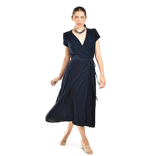 Foto 1 | Vestido Largo De Terciopelo Roman Fashion /juvenil, 84626 (negro) Negro