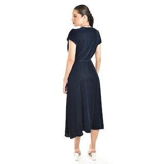 Foto 3 | Vestido Largo De Terciopelo Roman Fashion /juvenil, 84626 (negro) Negro