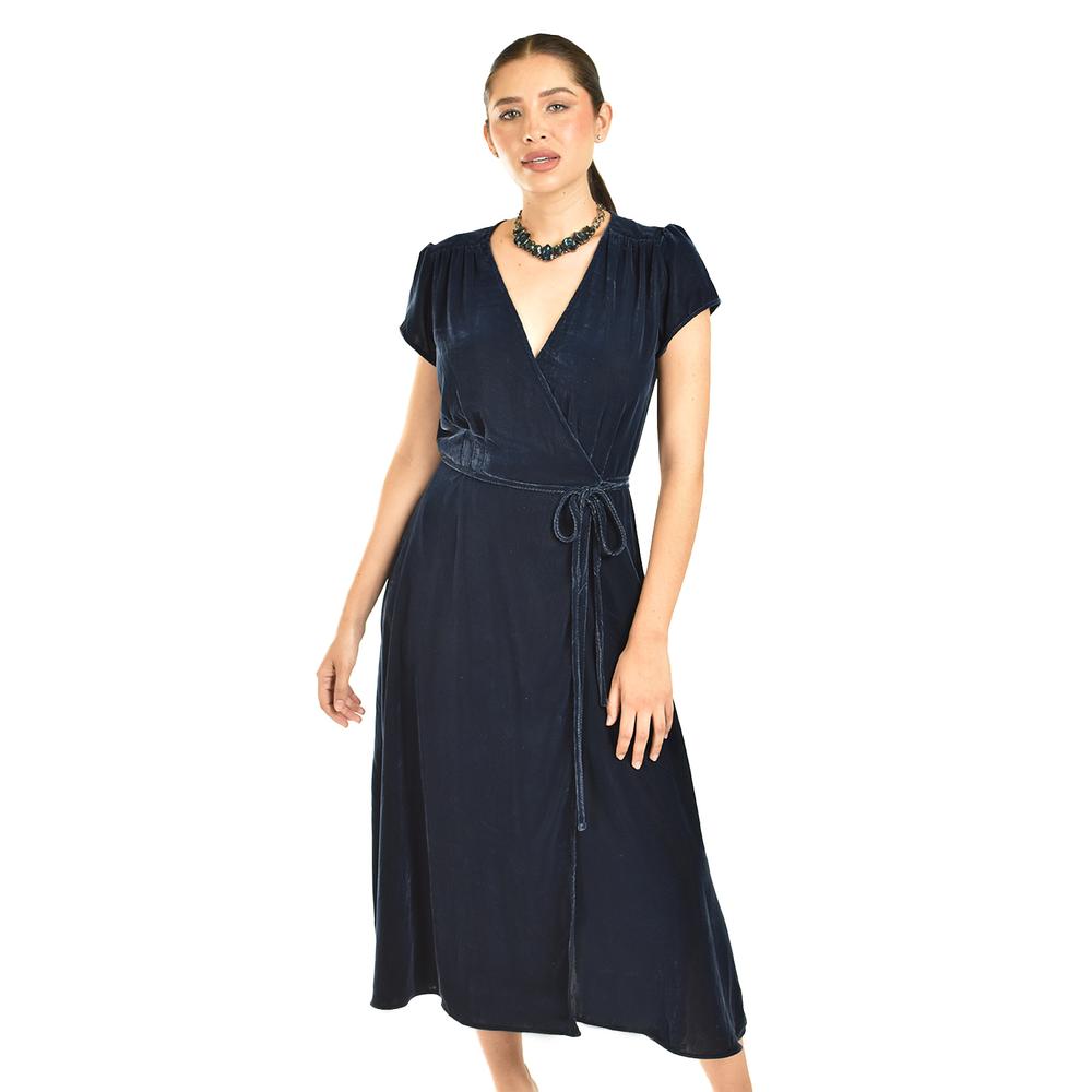 Foto 5 pulgar | Vestido Largo De Terciopelo Roman Fashion /juvenil, 84626 (negro) Negro