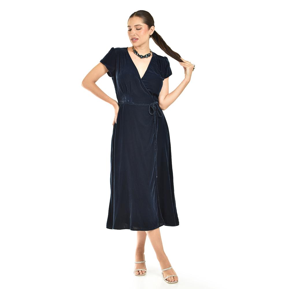 Foto 5 | Vestido Largo De Terciopelo Roman Fashion /juvenil, 84626 (negro) Negro