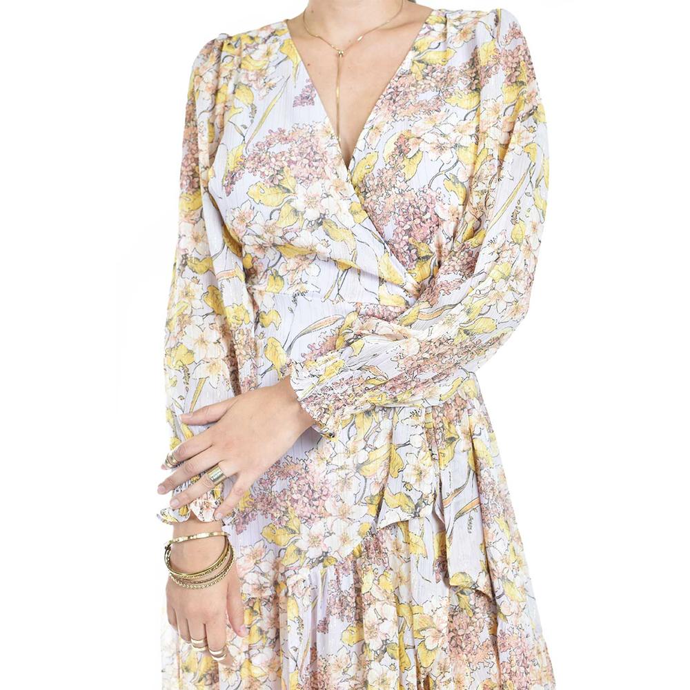 Foto 4 | Vestido Vaporoso De Manga Larga Roman Fashion /juvenil, 3014 (lila / Amarillo) Lila