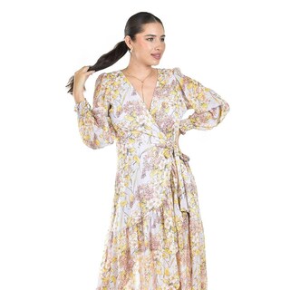 Foto 5 | Vestido Vaporoso De Manga Larga Roman Fashion /juvenil, 3014 (lila / Amarillo) Lila