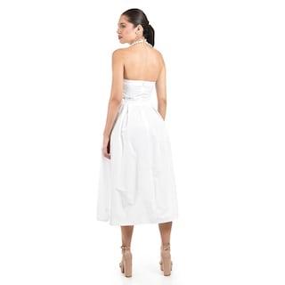 Foto 3 | Vestido Strapless De Corte Midi Roman Fashion /juvenil 14387 (blanco) Blanco