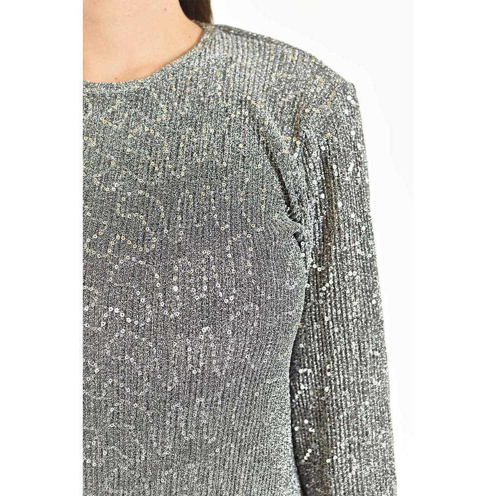Foto 5 pulgar | Vestido Glitter Con Lentejuela Roman Fashion /juvenil  4222 (plateado) Plateado