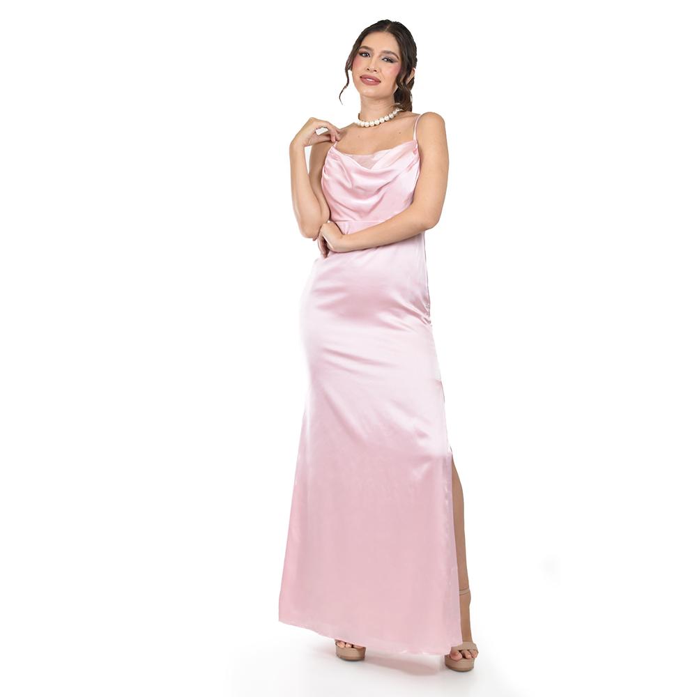 Foto 5 pulgar | Vestido De Escote Drapeado Roman Fashion /juvenil  2005 (palo De Rosa) Rosa