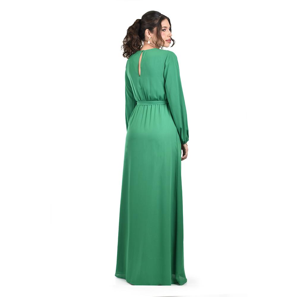 Foto 4 pulgar | Vestido Elegante De Manga Larga Roman Fashion / Juvenil  2009 (verde Kelly) Verde
