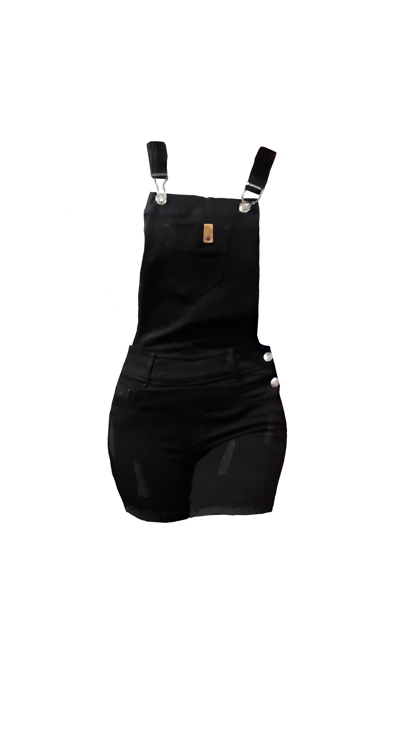 Foto 2 pulgar | Jumper Short De Mezclilla Overol Peto Para Dama/ Pineda Jeans/ Negro