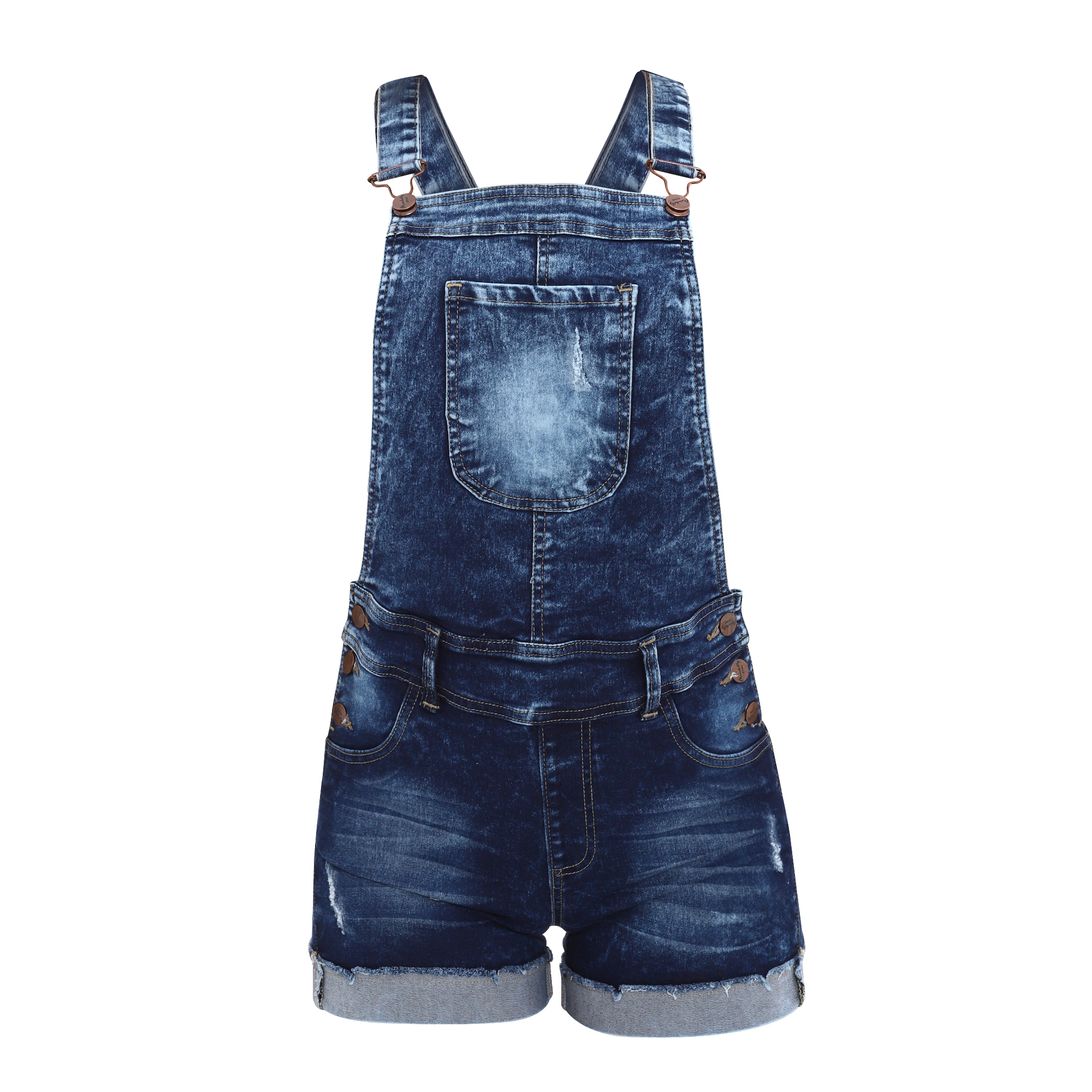 Foto 2 pulgar | Jumper Short De Mezclilla Overol Peto Para Dama/ Pineda Jeans/ Azul Deslavado